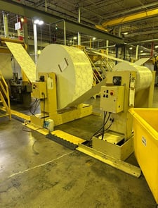 Peerless #44, Shaftless Roll Unwind Stand, 72" roll, 44" stand, 100 FPM, 80 psi, 120 V.