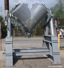 20 cu.ft. Patterson -Kelley, Twin Shell " V" Blender, 3 HP Drive, Stainless Steel, 31" diameter x 53" L shells