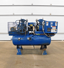 175 psig, Quincy #QT5QCB, compressor with Hankinson 9005-115 dryer, 80 gallon
