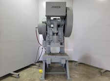 125 Ton, Johnson #125-B.G.-A.C., OBI punching machine, 42" x 27" table, 6" stroke