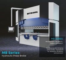 350 Ton, Wysong #MB350-145, Hydraulic Press Brake, 145" bed, 126" between housing, 10" stroke, 19" daylight