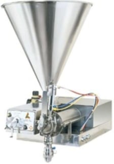 All-Fill #305, semi-auto tabletop piston filler for liquids, 6.5 ml to 2.5 L, Stainless Steel, never used