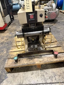 Schmidt #509, Hydraulic Roll Marking Machine, 1.45 ton, 8.5" width x 6.75" D table, 1/2" ram stroke, 3-7/16"