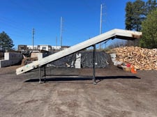 29" wide x 281" long L-Shaped Cleated Incline Conveyor Belt, 1 HP Baldor motor, 1760 RPM, 460 V.