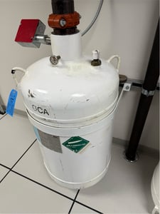 246 lbs. Fike, fire supression cylinder, FM-200 agent (2 available)