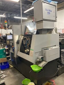 Tsugami #SS32, CNC swiss lathe, 1.26" capacity, Fanuc 32IB, FMB Turbo 3-38 barfeed, Tri Mist collector, chip