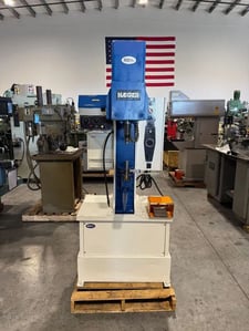 6 Ton, Haeger #HP6-B, hydraulic insertion press and autofeed bowl, 8-1/2" stroke, 18" throat