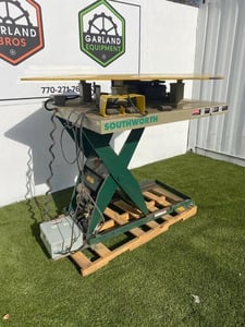 1400 lb. Southworth #LS2-36, Scissor Lift Table, 46" x 54" table, rotates clockwise