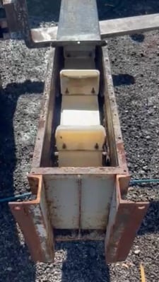 Carbon Steel Twin Trunk Bucket Elevator, 1 HP Baldor Motor, 1725 RPM, 230/460 V.