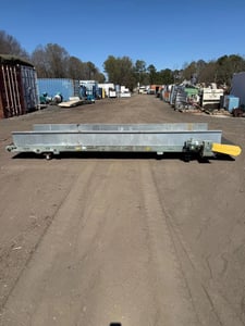 38" wide x 198" long Hytrol, Longitudinal Groove Belt Conveyor, 1 HP Baldor Motor, 4 amp gearbox