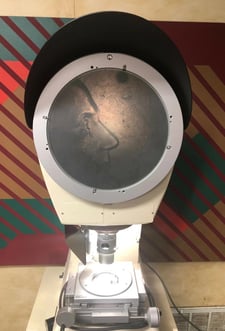 12" Nikon V-12B, Optical Comparator/Profile Projector, 50x & 100x lens, 100/120 V.