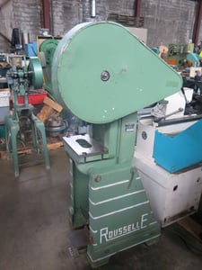 10 Ton, Rousselle #1A, mechanical clutch punch press, 208-230/460 V.