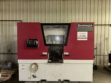 20" x 16" Behringer #HBE411A, Horizontal Saw, 5 HP, 33-360 FPM, Chip Conv., 25.6" feed, 2022