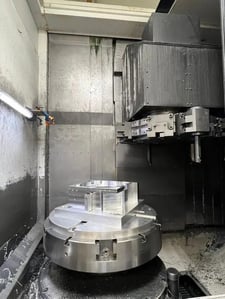 40" Hyundia Wia #LV1100R, CNC vertical turret lathe, 53.3" sw, 12 turret, 2-Axis, Fanuc 32IA, coolant, 2015