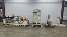 Lantai #SHJ-38, twin screw extruder, water cooled, 40:1 L/D, 40 HP, side feeder, 38mm, 2001