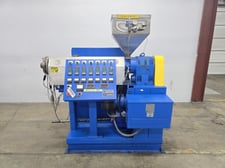 1.5" Killion #KN-150, single screw extruder, 30:1 L/D, 15 HP DC motor w/blower, 4 barrel zones, air cooled