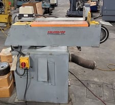 4" x 90" Kalamazoo #KS490HV-5, belt sander, 400 cfm dust collector, 6900-7200 SFPM, 8" OD x 6" W contact