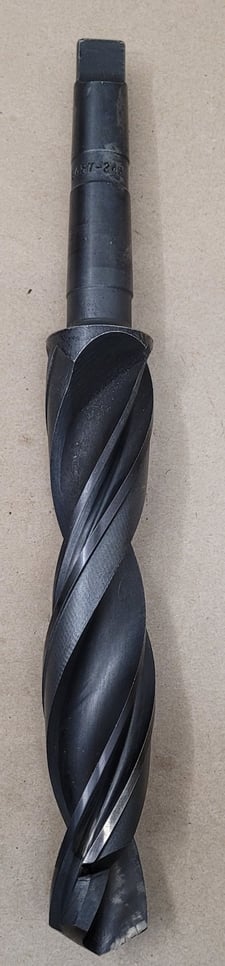 1-1/4" HSS, twist drill, 12.75" OAL, 3MT shank