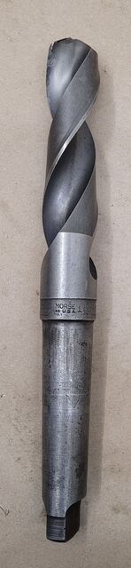 Morse USA 1-13/32" HSS, twist drill, 12" OAL, 4MT shank