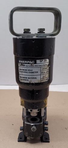 35 Ton, Enerpac #SP35, hydraulic punch, .31"-.81" hole, spring return cylinder, CR400 coupler