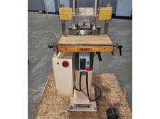 2 Spindle, Sicotte #T-1050, Woodworking Horizontal Boring Machine, 12" x 16" wooden table, 2 diameter