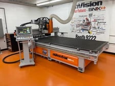 SNX #nVentor-510TG, Flat Table Machine, 5' x 10' table, 122" X, 61" Y, 16" Z, 12 HP electro-spindle router