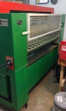 Osama #S2R-1300, Glue Spreader, 51" capacity, 4" opening, 7-1/4" grooved rubber spreading roll diameter, 60