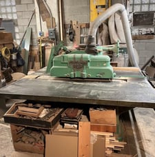 Mattison #202, Straight Line Rip Saw, 77" x 65" table, 9"-14" blade capacity, 4" depth of cut, 24" max. rip