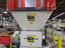 Cresswood #XR400, wood shredder, 40" x 40", 16" rotor, 60 HP, 24" ram stroke, low hours