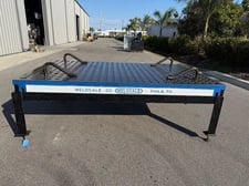 5' x 8' x 1/2" Weldsale #, welding table platen acorn type, 4 clamps, welding stand