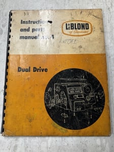 ORIGINAL LEBLOND Instructions And Parts Manual No.4 Dual Drive Lathe