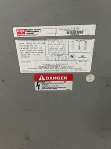 30 KVA 480 Primary, 240/120 Secondary, Federal Pacific Transformer Co. T43T30
