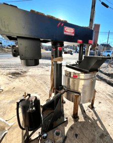 10 HP Myers #775A-10-1407, disperser/high shear mixer, Stainless Steel jacketed mixer, explosion proof motor