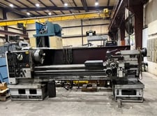 21.8"/32.68" x 80" Harrison #M550GH, engine lathe, 15.5" 3-jaw chuck, 3" bore, 18-1800 RPM, D1-11, Accurtie