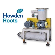 360 cfm, Howden Roots #59-URAI-L, Rotary Lobe Vacuum Blower Package, 10 HP, 1411 RPM, 8" Hg, 208-230/460