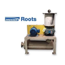 360 cfm, Roots Dresser #56-U-RAI, Rotary Lobe Vacuum Blower Package, 10 HP, 1402 RPM, 8" Hg, 230/460 V.