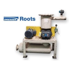 395 cfm, Roots Dresser #59-U-RAI, Rotary Lobe Vacuum Blower Package, 10 HP, 1540 RPM, 8" Hg, 208-230/460 V.