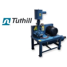 46 cfm, Tuthill #3006-21L2-5929, Rotary Positive Displacement Vacuum Blower Package, 10 HP, 1078 RPM, 10" Hg
