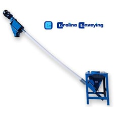 3" diameter x 10' long Carolina Conveying, Mild Steel Flexible Screw Conveyor, 3 HP, 230/460 V.