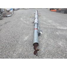 9" diameter x 53' long Fertel Corp, tubular inclined screw auger convey, 20 HP, 1755 RPM, 230/460 V.