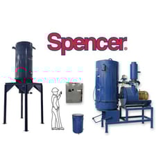 820 cfm Spencer #SD-540B-MOD, central industrial vacuum system, 8.9 HG, 40 HP, 460 V.