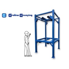 Carolina Conveyors, Bulk Bag Unloader Stand Frame Rack w/ Lift Frame, 2 ton, 50" square x 50" H bag size, 10"