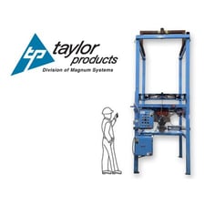 Taylor Products #DW-1000, Bulk Bag Unloader Discharger, 2000 lb. capacity, 54" vibrating receiver pan, 120
