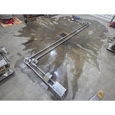 12' long x 25' high Unitfine Machinery #ULS76-185, Drag Chain Tube Conveyor, 3" tube diameter, 800 lbs/hour