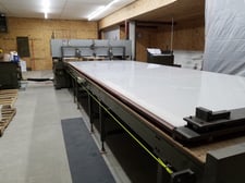 110 Ton, APMC #FH5979-100, four-post hydraulic die cutting press, 4.3 stroke, 6.3" DL, 59.1" x78.7" bed, 2003