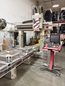 Komo #Xtreme-512, 5-Axis CNC Router, 24000 RPM, 12 ATC, 5' x 12' table, liquid cooled spindle, Fanuc Control