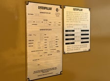 1000 KW Caterpillar #3508, diesel generator set, 480 Volts, 3-phase, 286 hours, 1489 HP @ 1800 RPM, V8 diesel