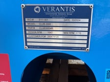 11900 cfm @ 8" W.G., Verantis #CLUB-3000, centrifugal blower 50 HP motor, 2024, new unused surplus