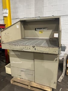 1500 cfm Aercology #ATC-1500, fdowndraft table, 45" x 45" work area with removable sidewalls, 3 HP, 460 V.