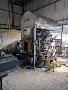 110-112 Ton, Ficep #A204, CNC angle punch, integrated conveyor system, 8" x 8" x 1" angle size, 2018